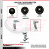 Service Caster 4 Inch Polyolefin Swivel Caster Set with Roller Bearings 2 Brakes SCC SCC-20S420-POR-2-TLB-2